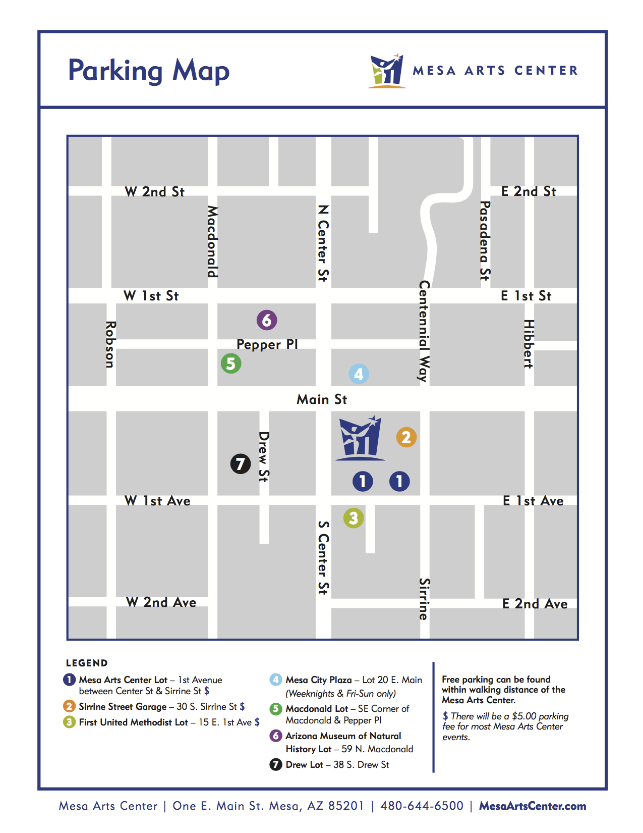 mac parking map